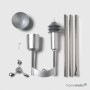 Homematic IP Wettersensor plus Komponenten: Regen-, Windmesser, Sensoreinheit, Edelstahlmast für Hausautomation.