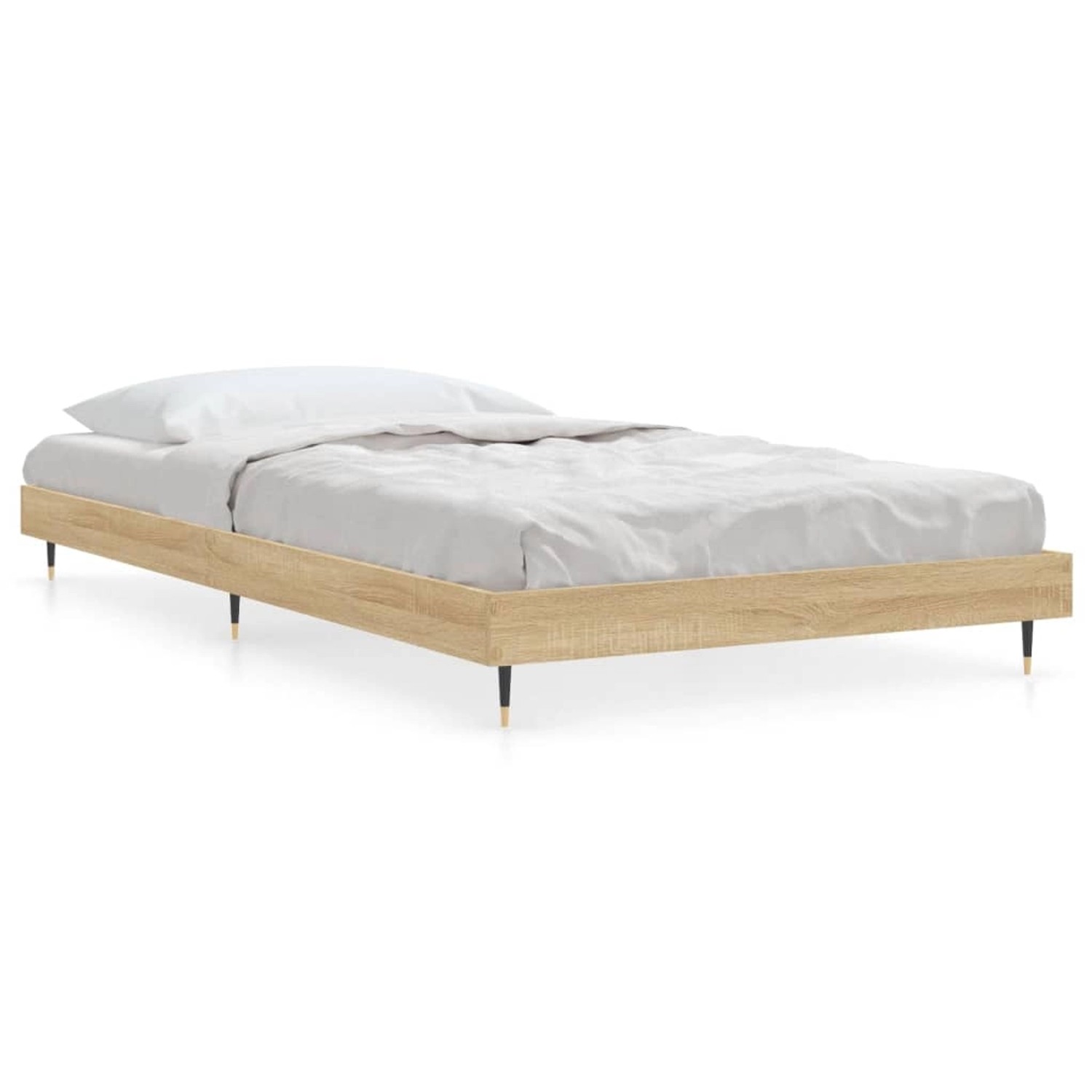 vidaXL Bettgestell ohne Matratze Sonoma-Eiche 100x200 cm Holzwerkstoff 832160