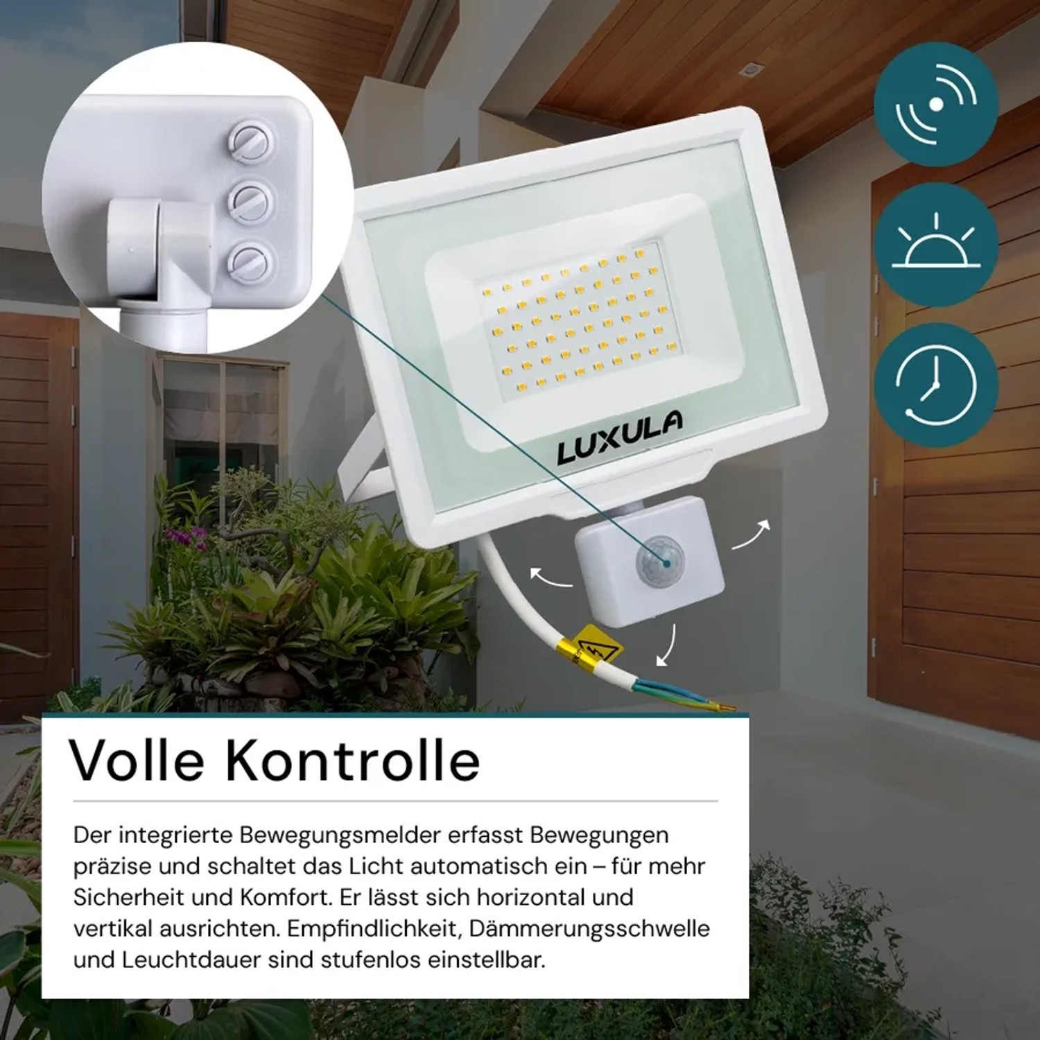 Wunderbar Led Strahler Mit Bewegungsmelder Auen Ebenbild