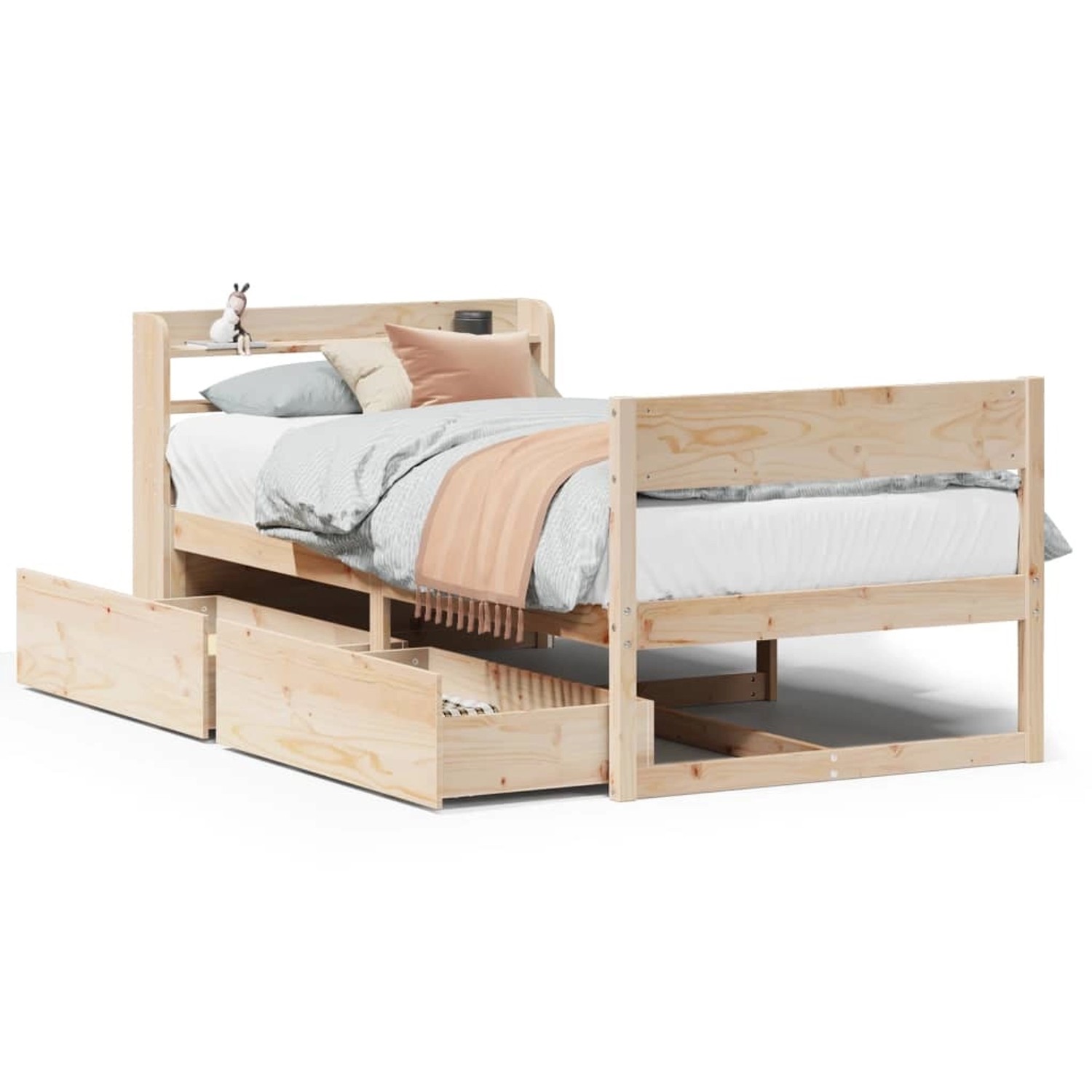vidaXL Massivholzbett ohne Matratze 75x190 cm Kiefernholz 3307146 günstig online kaufen