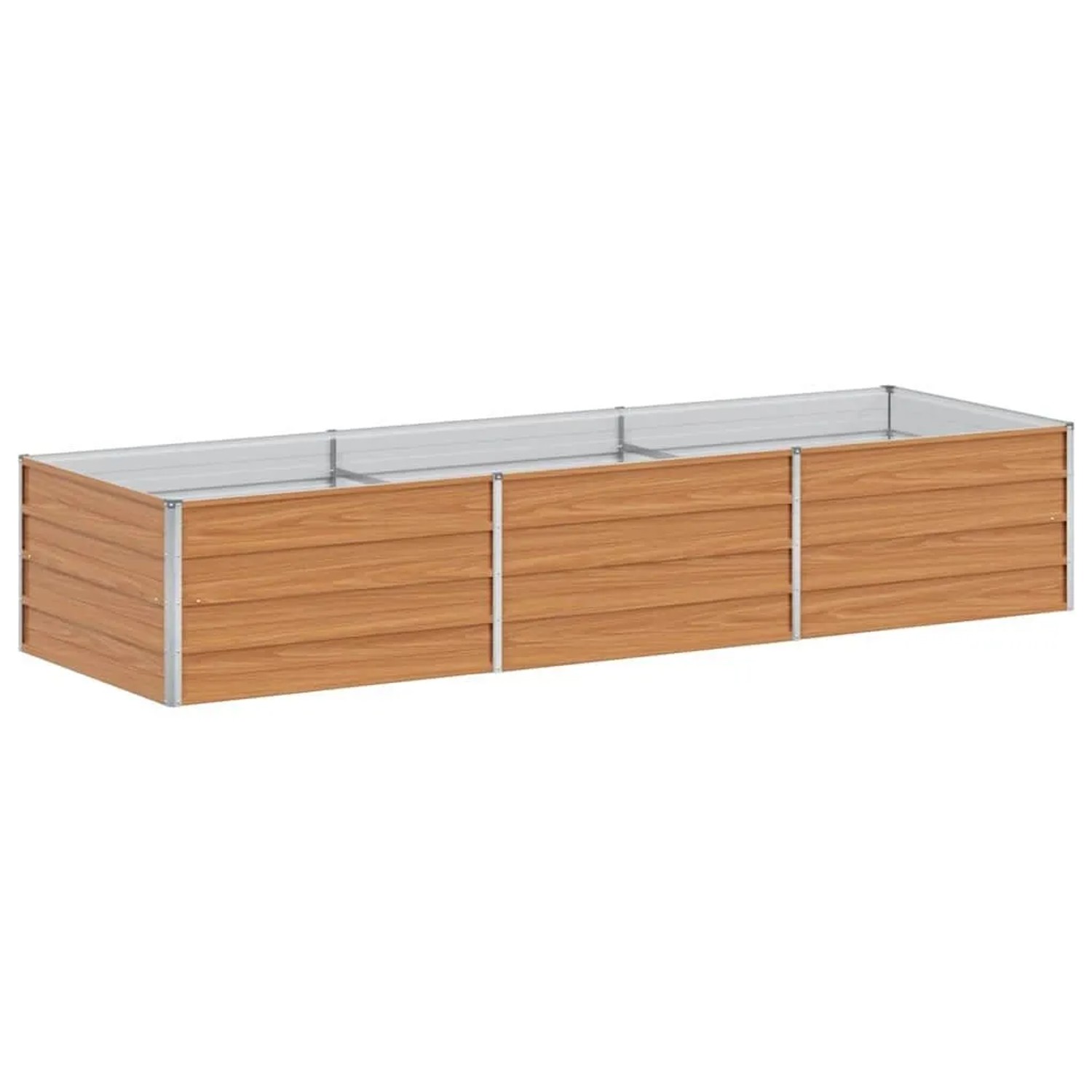 vidaXL Hochbeet Hellbraun 240 x 80 x 45 cm Verzinkter Stahl 42017335