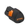 Stihl Akku AS 2, 10,8V, in Schwarz und Orange für Elektrowerkzeuge.