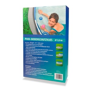 Verpackung des Noor Poolvlies Rund Ø 3,5m, schützt die Poolfolie vor Beschädigungen.