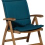 Madison Auflage Panama Sea Blue, 125x51 cm für Gartenstuhl mit hoher Lehne.