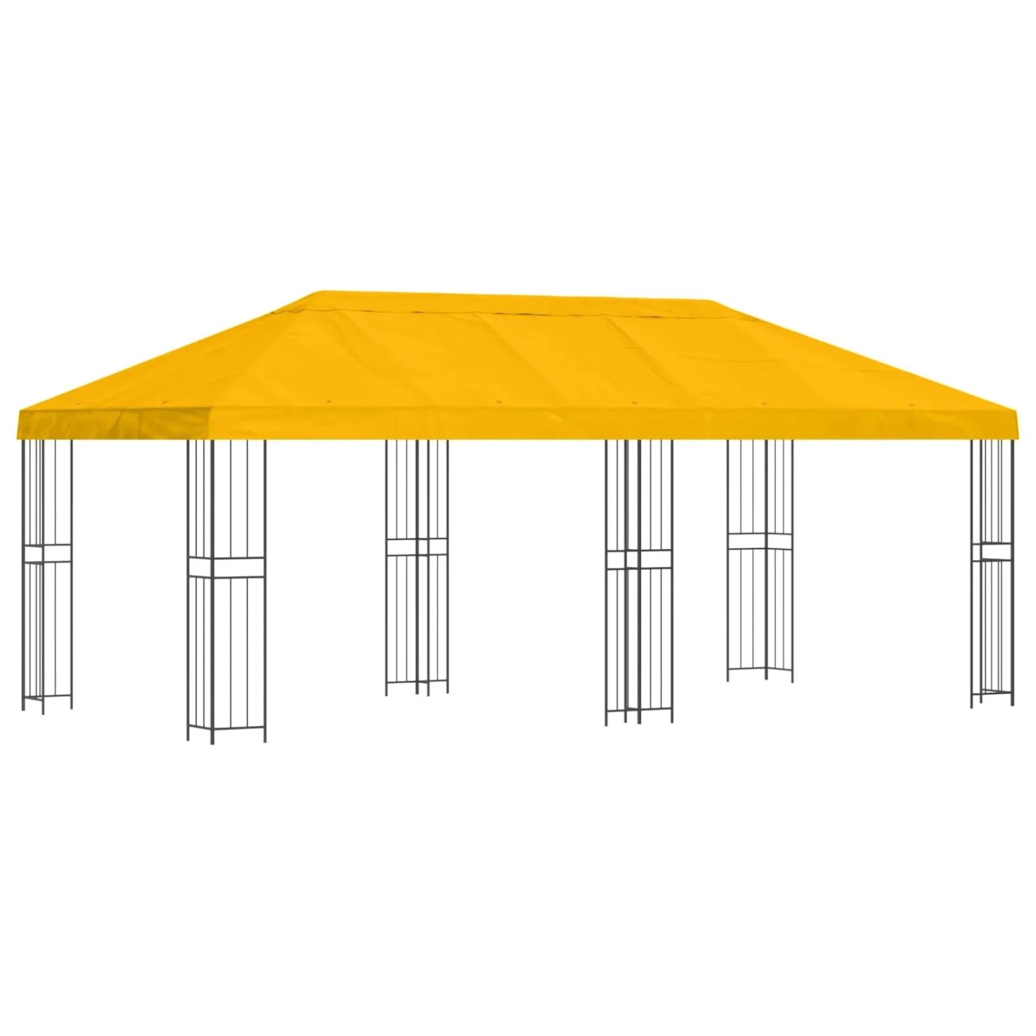 vidaXL Pavillon mit Seitenwänden 6 x 3 m Gelb Polyester und Stahl 190 3375989