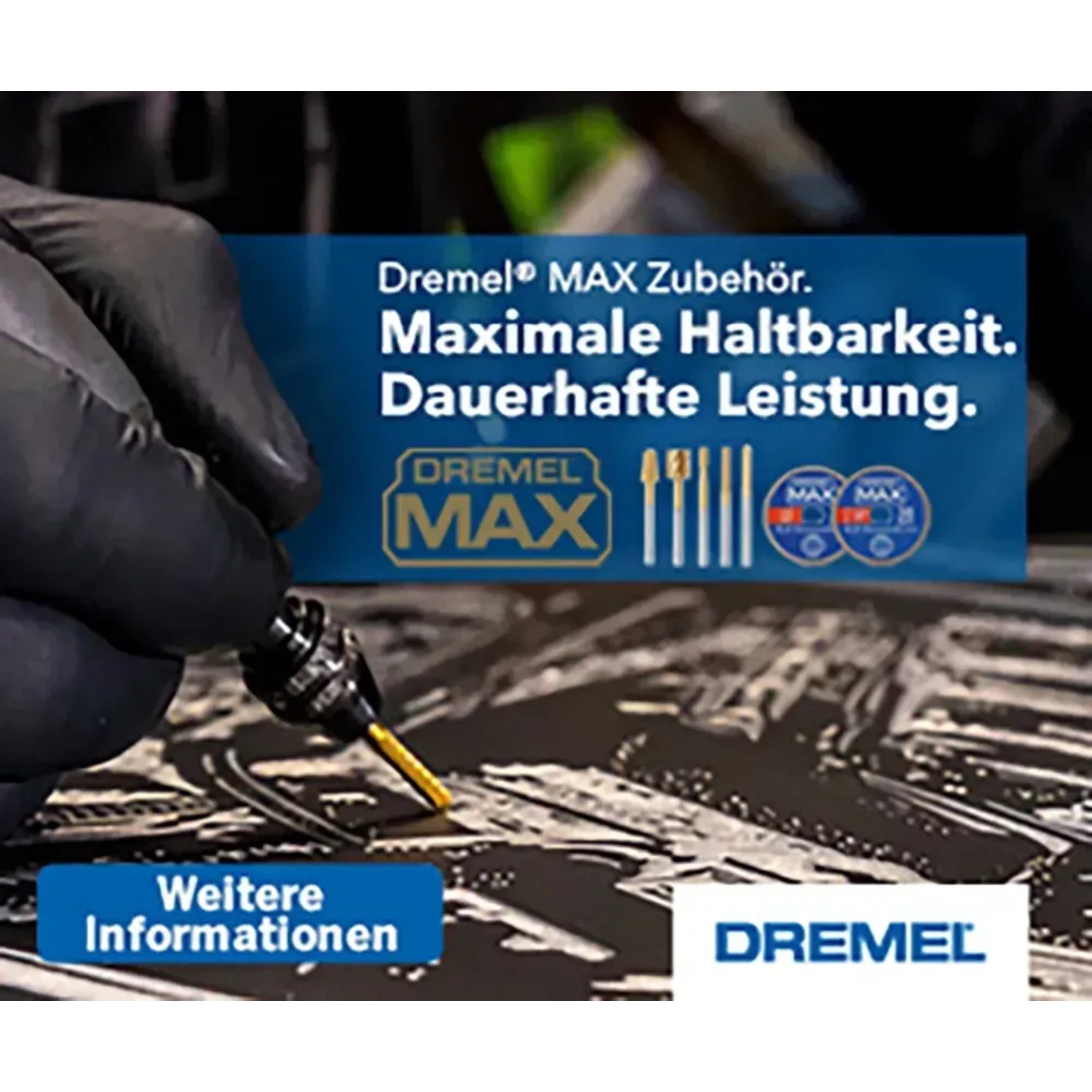 Dremel 9903DM Wolframkarbid-Fräser Max für Miniaturwerkzeuge, ideal zum Formen, Glätten und Schleifen.