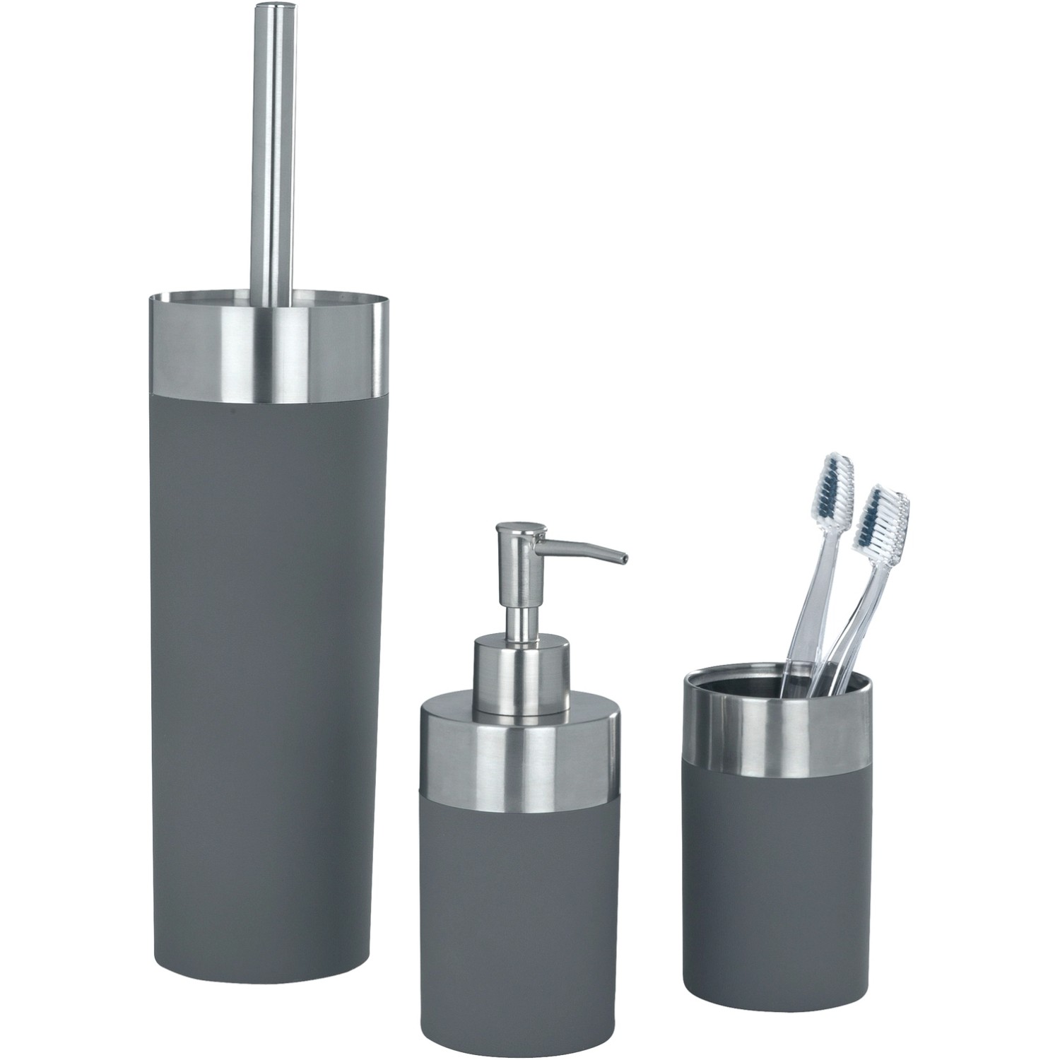 Wenko Zahnputzbecher Creta Weiß - Bad Accessoire Mit Edelstahl Akzent