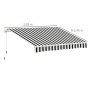 Outsunny Sonnenschirm Markise Aluminium Polyester Weiß Blau 395L x 245B x 350H cm_3