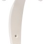 Weißer Wandhaken aus Kunststoff, Modell 01040, zur einfachen Montage.
