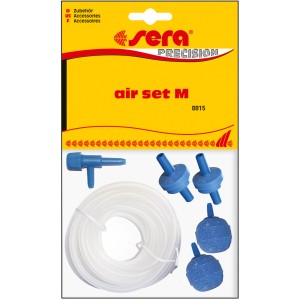 Sera Aquarium Sprudelstein-Set Air M mit Schlauch, Absperrhahn und Rückschlagventilen.