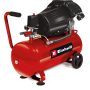 Einhell Kompressor TC-AC 420/50/10 V, roter Druckluftkompressor mit 50 l Kessel und Manometer.