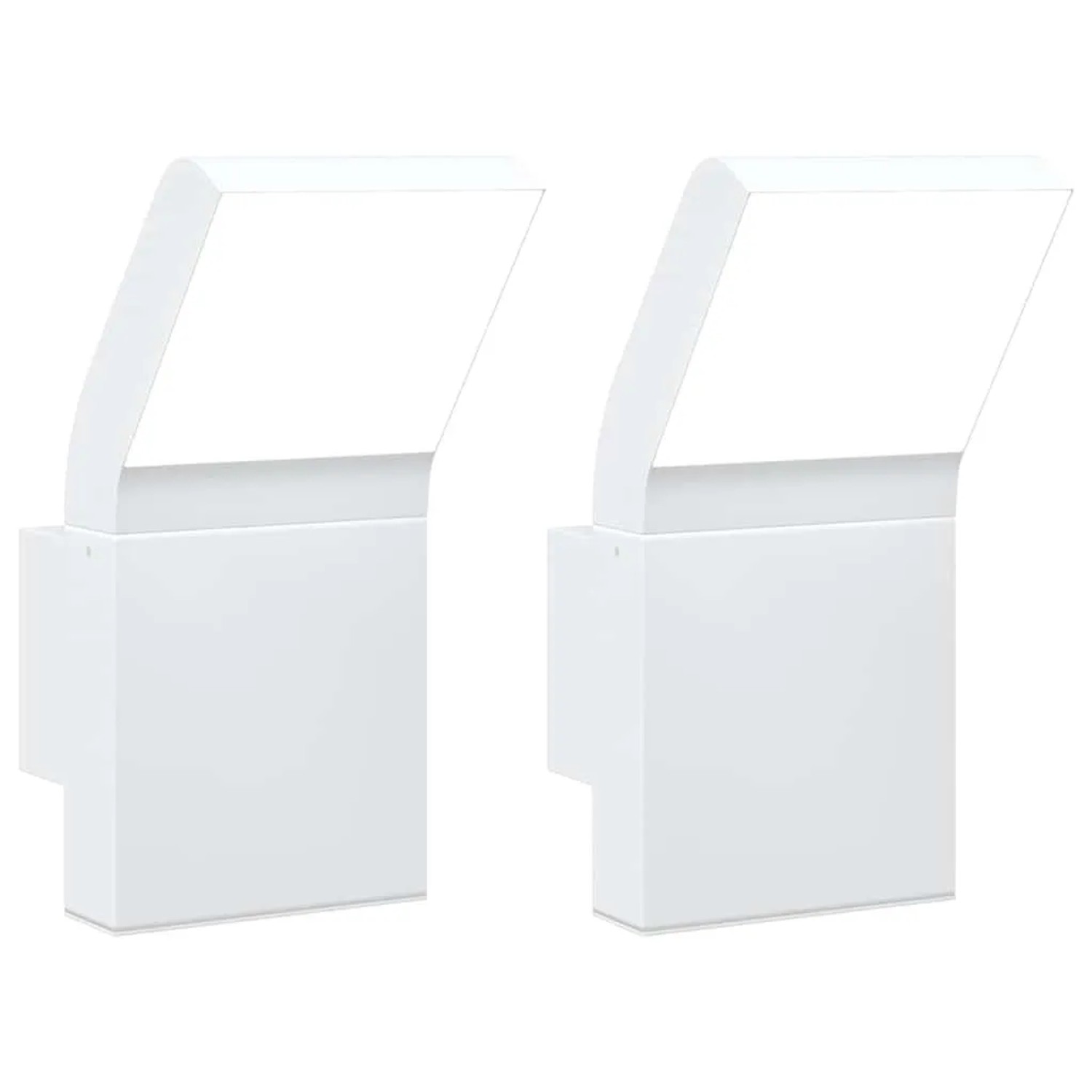 vidaXL LED-Außenwandleuchten 2 Stk Weiß Aluminiumdruckguss 4006273