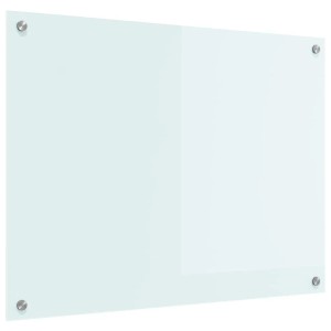 vidaXL Küchenrückwand Weiß 80 x 60 cm Gehärtetes Glas 42018013