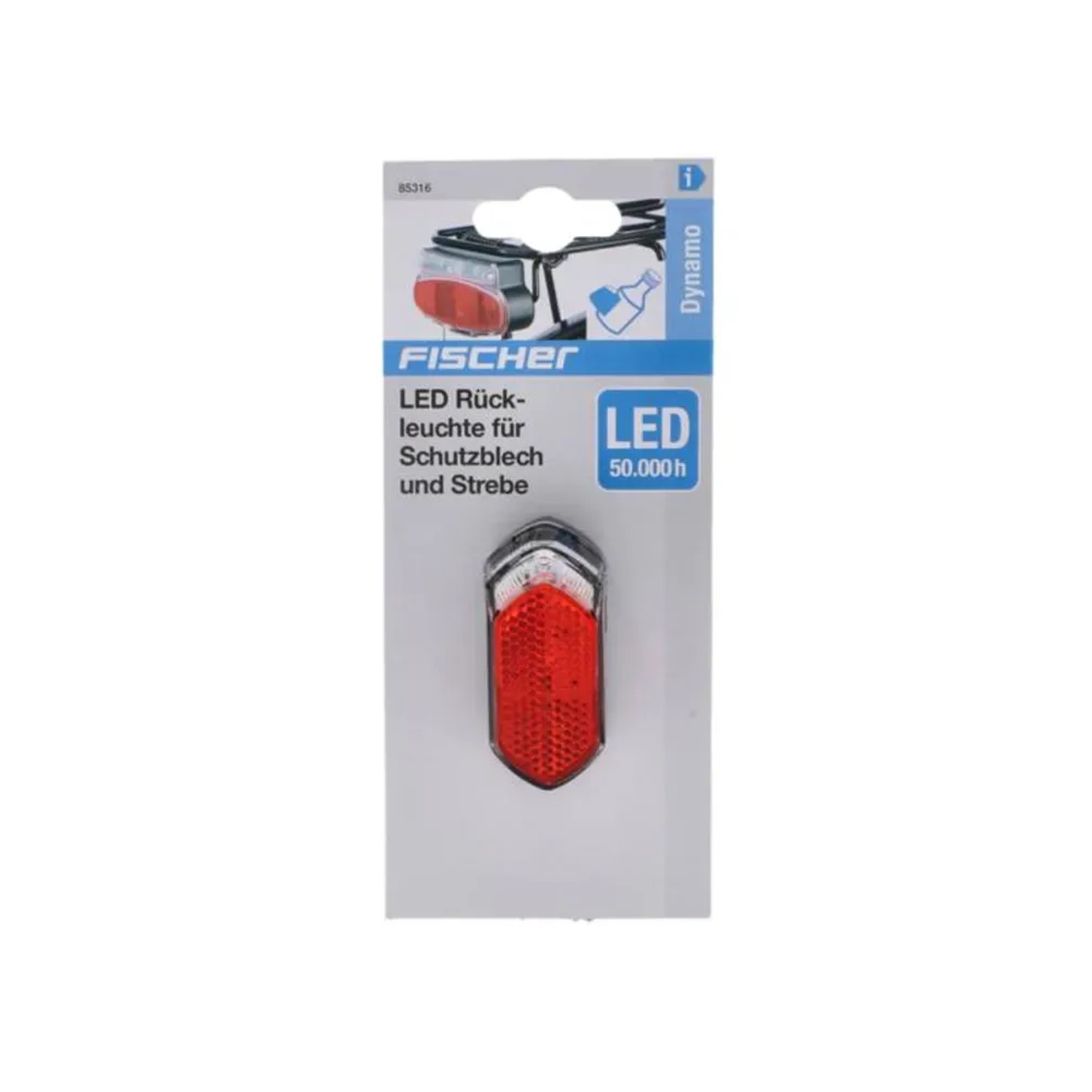 Fischer Dynamo-LED-Rücklicht für Schutzblech- und Strebenbefestigung ...