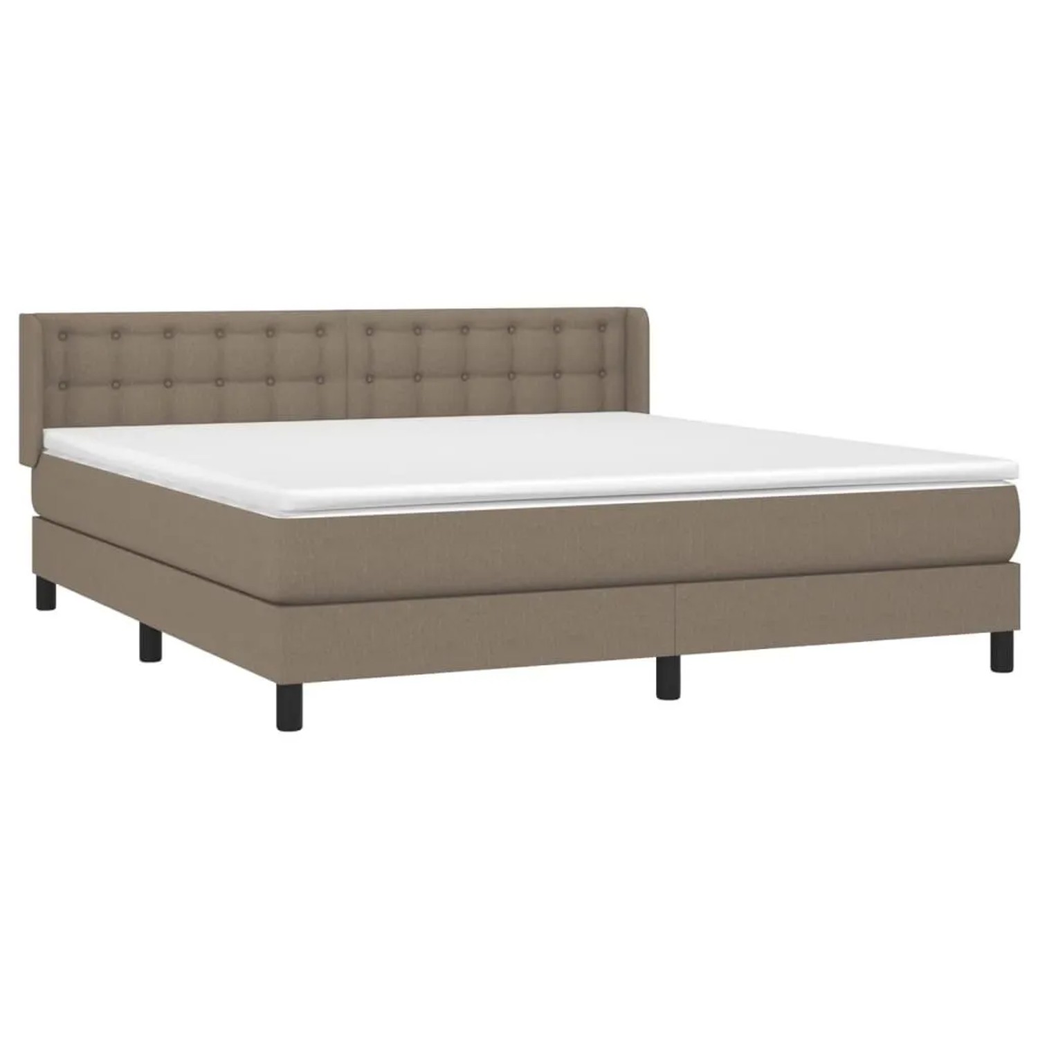 vidaXL Boxspringbett mit Matratze Taupe 160x200 cm Stoff 3130045 günstig online kaufen