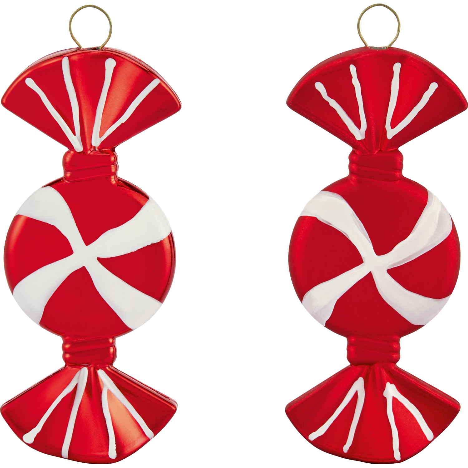 Baumschmuck-Set Bonbon 4-teilig Rot-Weiß