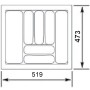 SOTECH Orga-Box I Besteckeinsatz Lavagrau 600 mm Höhe 55 mm Für Blum Tandembox und ModernBox_4