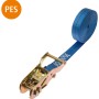 Blauer Conacord Spanngurt Pro mit Ratsche, 25 mm breit und 5 m lang.