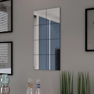 vidaXL Rahmenlos Spiegel Fliesen Glas 8 Stk 20,5 cm 242729