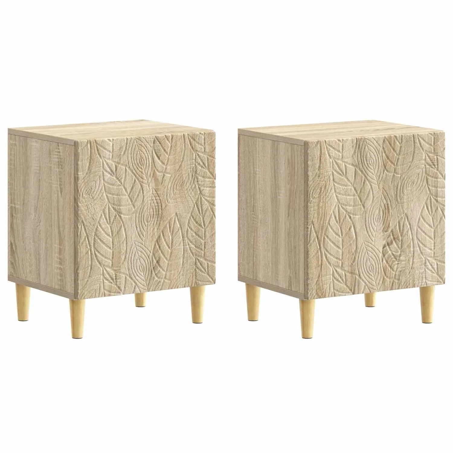 vidaXL Nachttisch 2 Stk Sonoma-Eiche 43 x 34,5 x 50 cm Holzwerkstoff 895030
