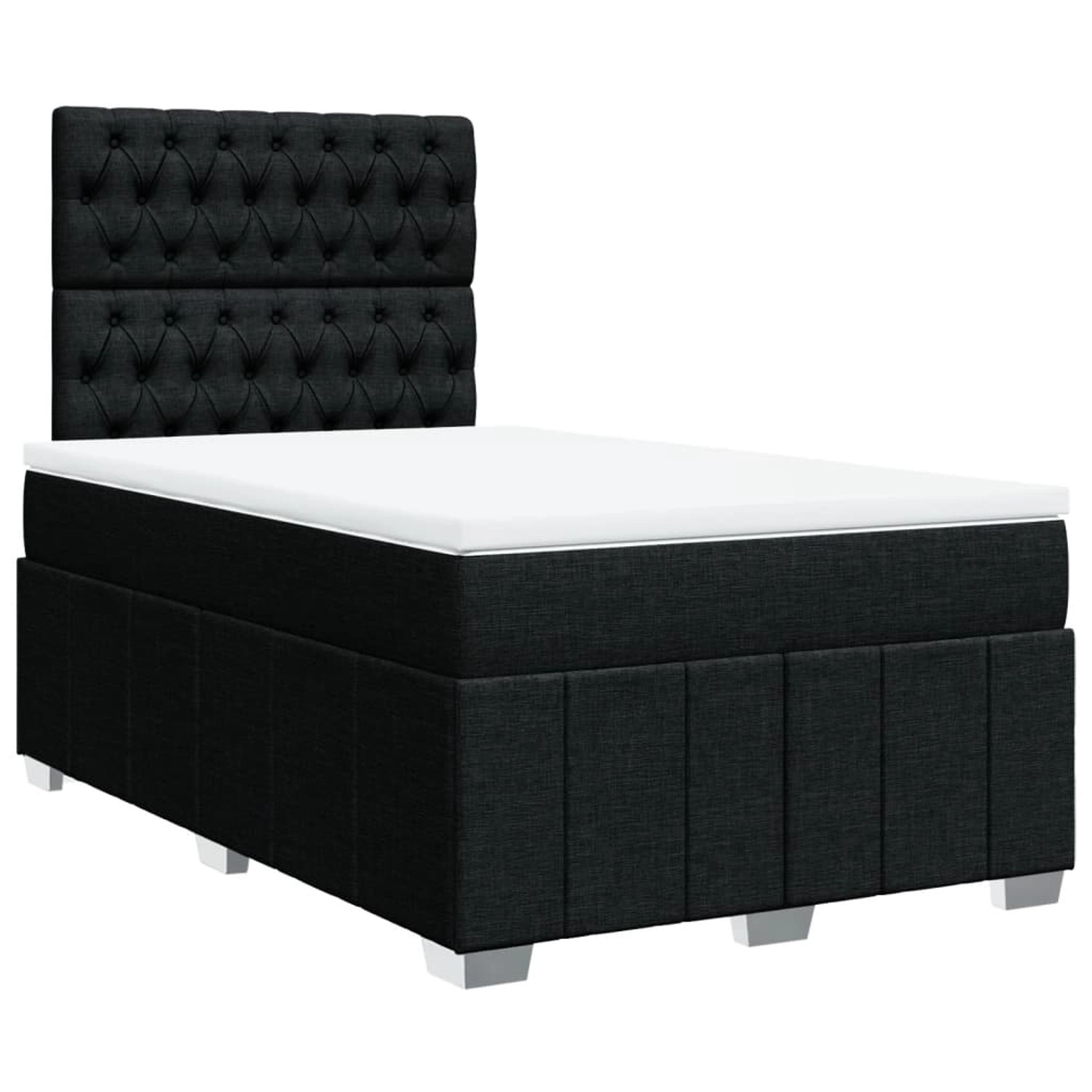 vidaXL Boxspringbett mit Matratze Schwarz 120x190 cm Stoff 3291616 günstig online kaufen