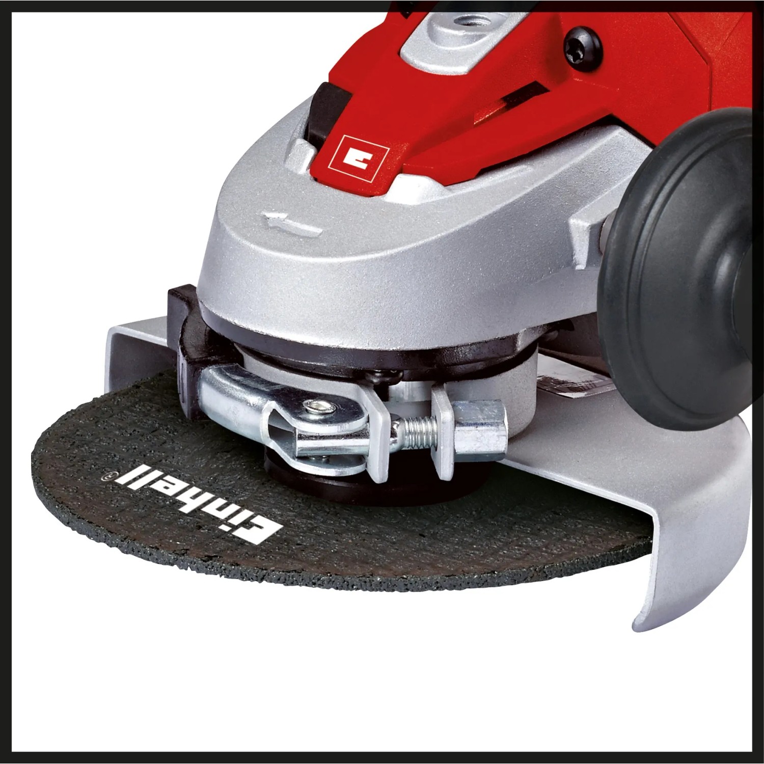 Einhell Winkelschleifer TE-AG 125/750 Kit mit Trennscheibe, Detailansicht.