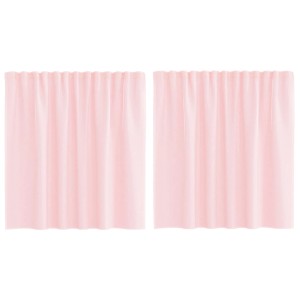 vidaXL Voile Vorhänge mit Schlaufen 2 Stk Hellrosa 140x140 cm 4102276