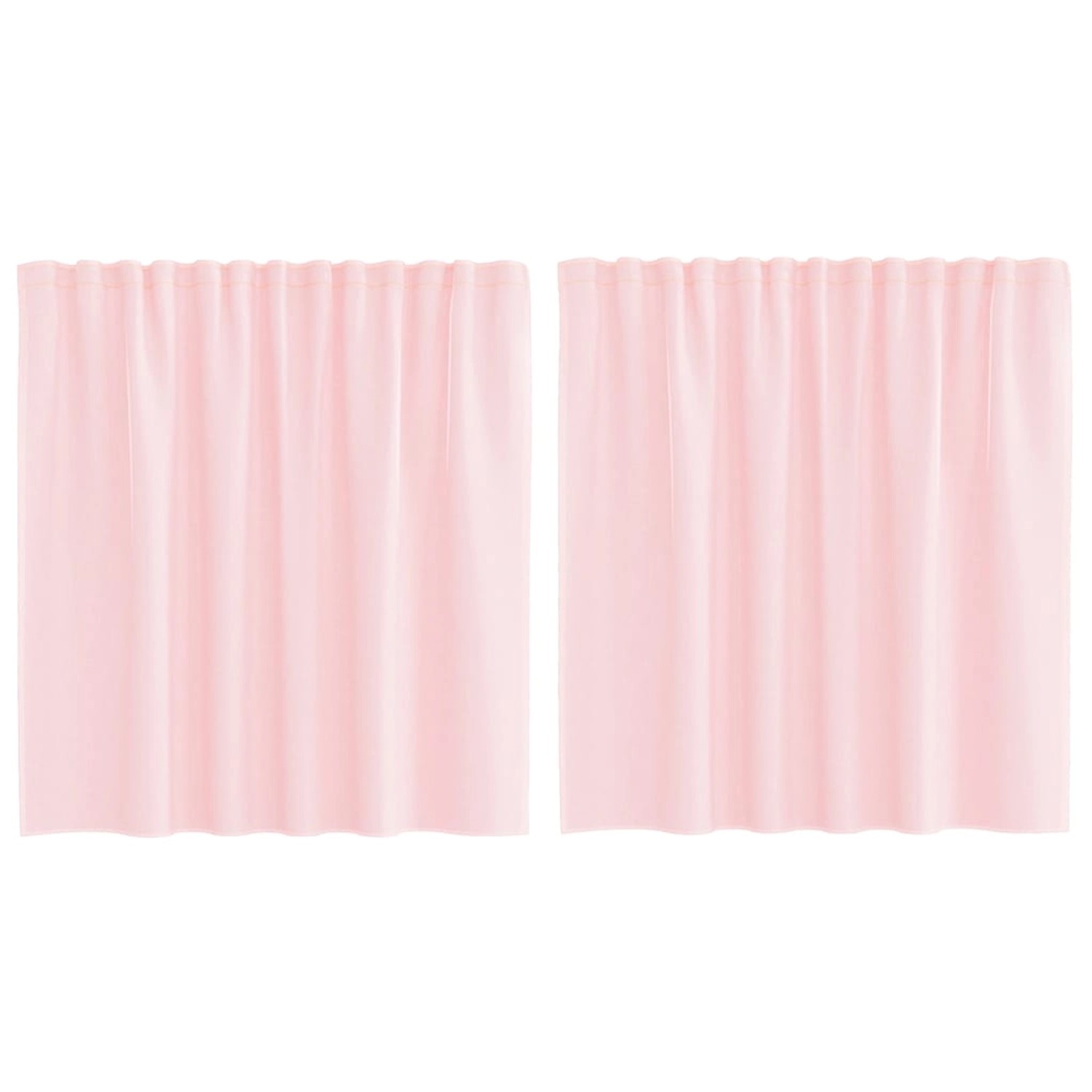 vidaXL Voile Vorhänge mit Schlaufen 2 Stk Hellrosa 140x140 cm 4102276 günstig online kaufen