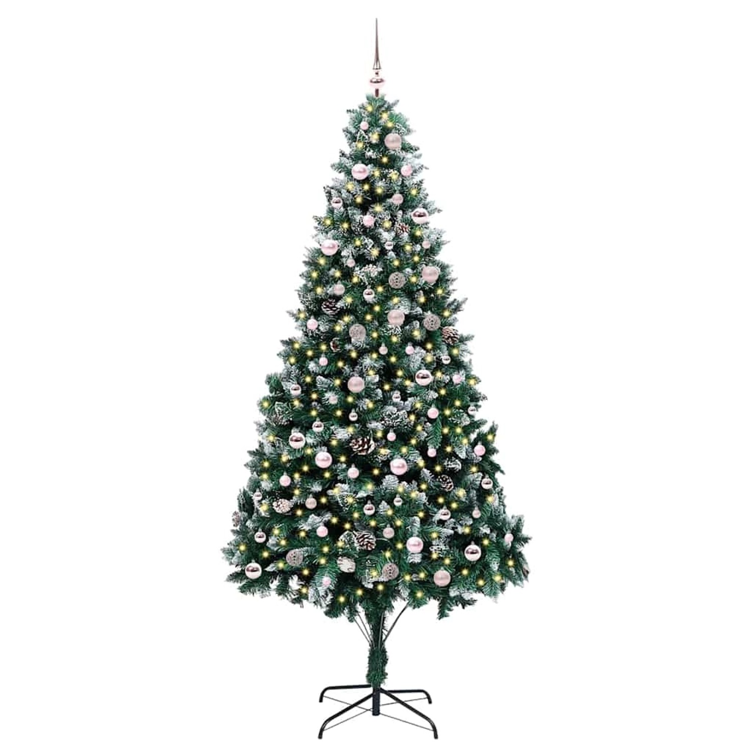 vidaXL Künstlicher Weihnachtsbaum mit 300 LEDs mit Ständer Grün 240 cm 3396284