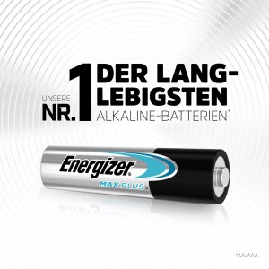 Energizer Max Plus AAA Batterie, Alkali-Batterie für langanhaltende Leistung.