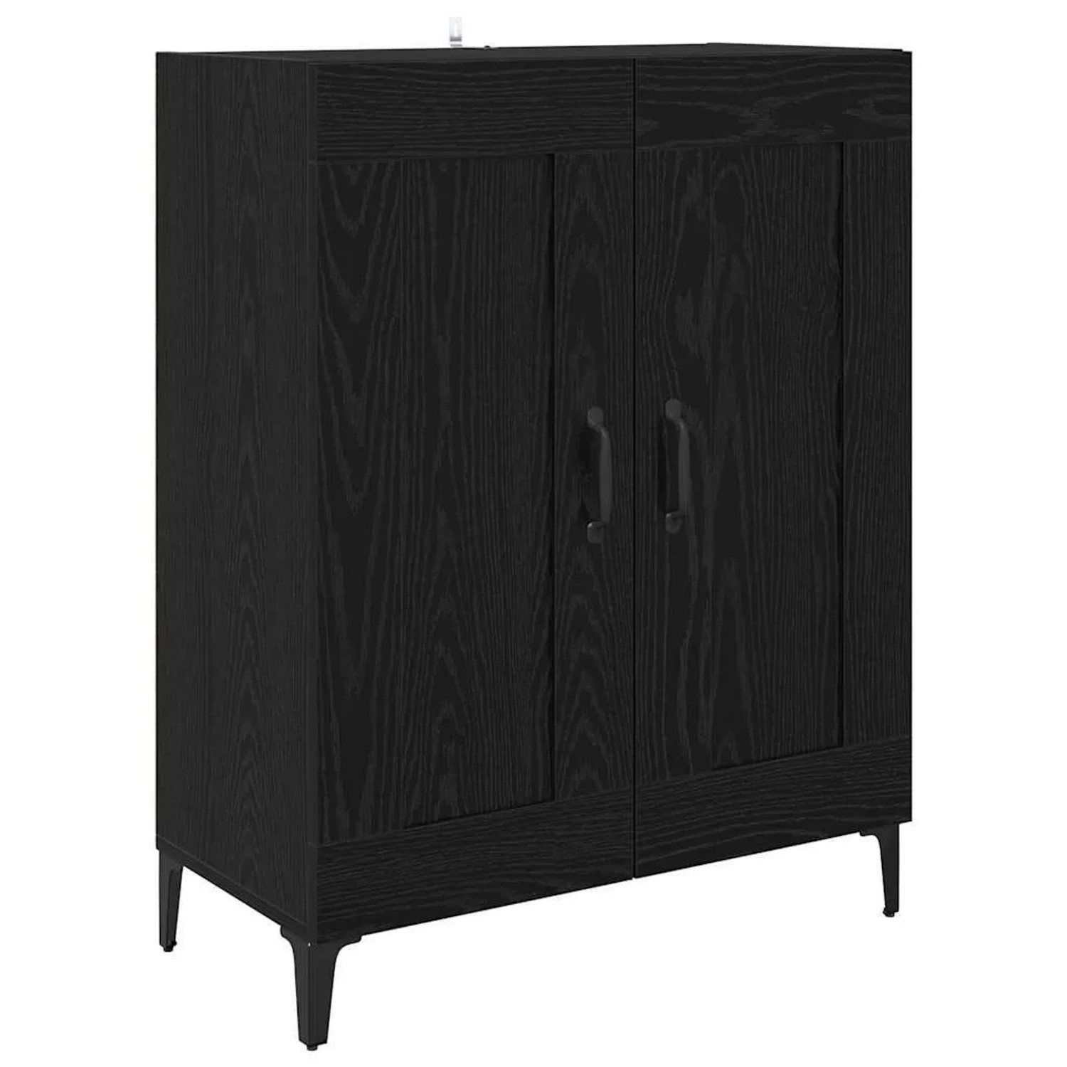 vidaXL Sideboard Schwarz Eichen-Optik 69,5 x 34 x 90 cm Holzwerkstoff 88623 günstig online kaufen
