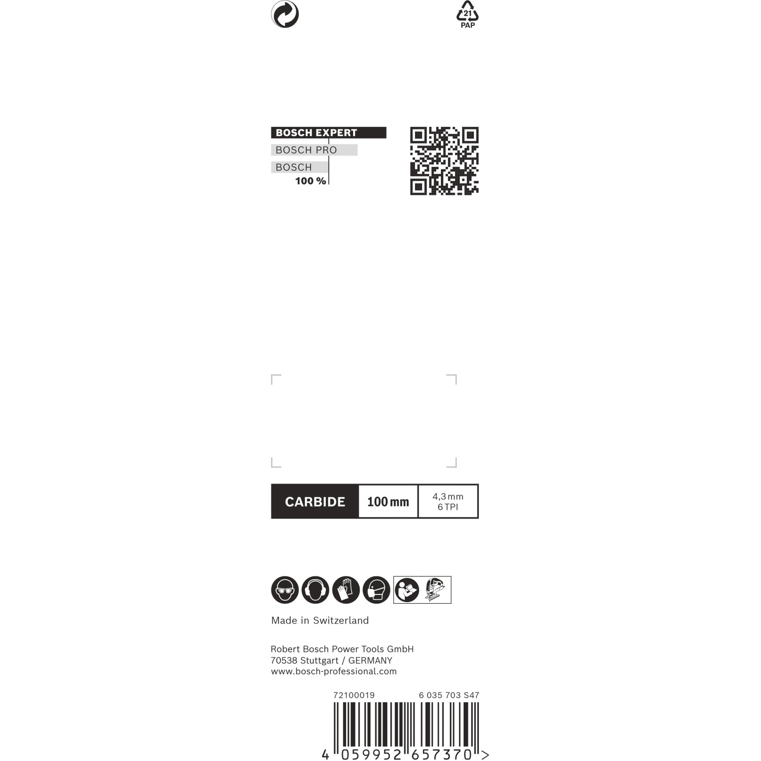 Verpackung Bosch Expert Stichsägeblatt T 141 HM, 2 Stück, Carbide Technology.