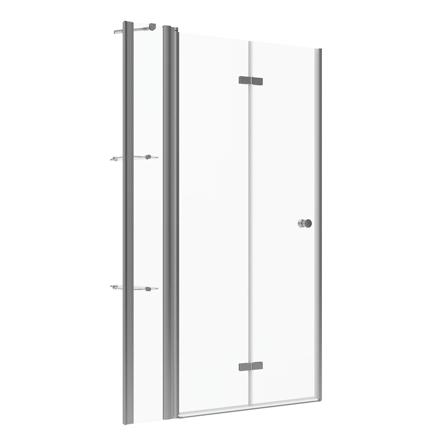 Aquabatos Bad Duschtür Duschabtrennung Faltbare Nischentür mit Eckregal 100 günstig online kaufen