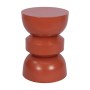 Terracotta Gartenbeistelltisch Toqo aus Metall, 35 cm, mit einzigartiger Form für den Außenbereich.