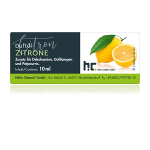 Höfer Chemie Duftöl Zitrone, 10ml für Duftlampen & Potpourris.