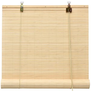 Naturfarbenes Sol Royal Bambusrollo SolDecor B86, 80x160 cm, mit Klemmfix-Montage.