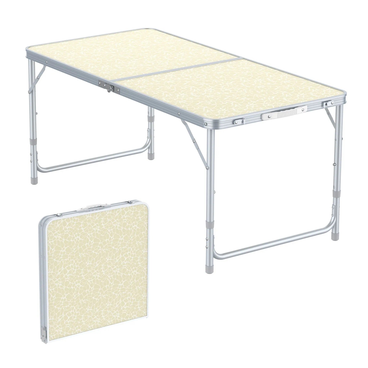 Toboli Campingtisch Klappbar 120X60X70Cm Höhenverstellbar Klapptisch Camping