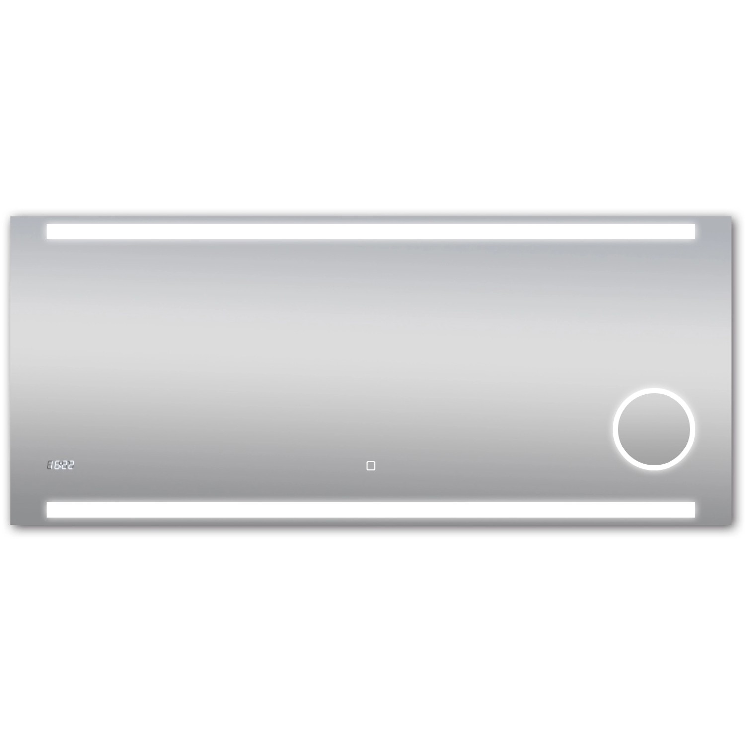 DSK Design LED-Lichtspiegel Silver Rey 140 cm x 60 cm