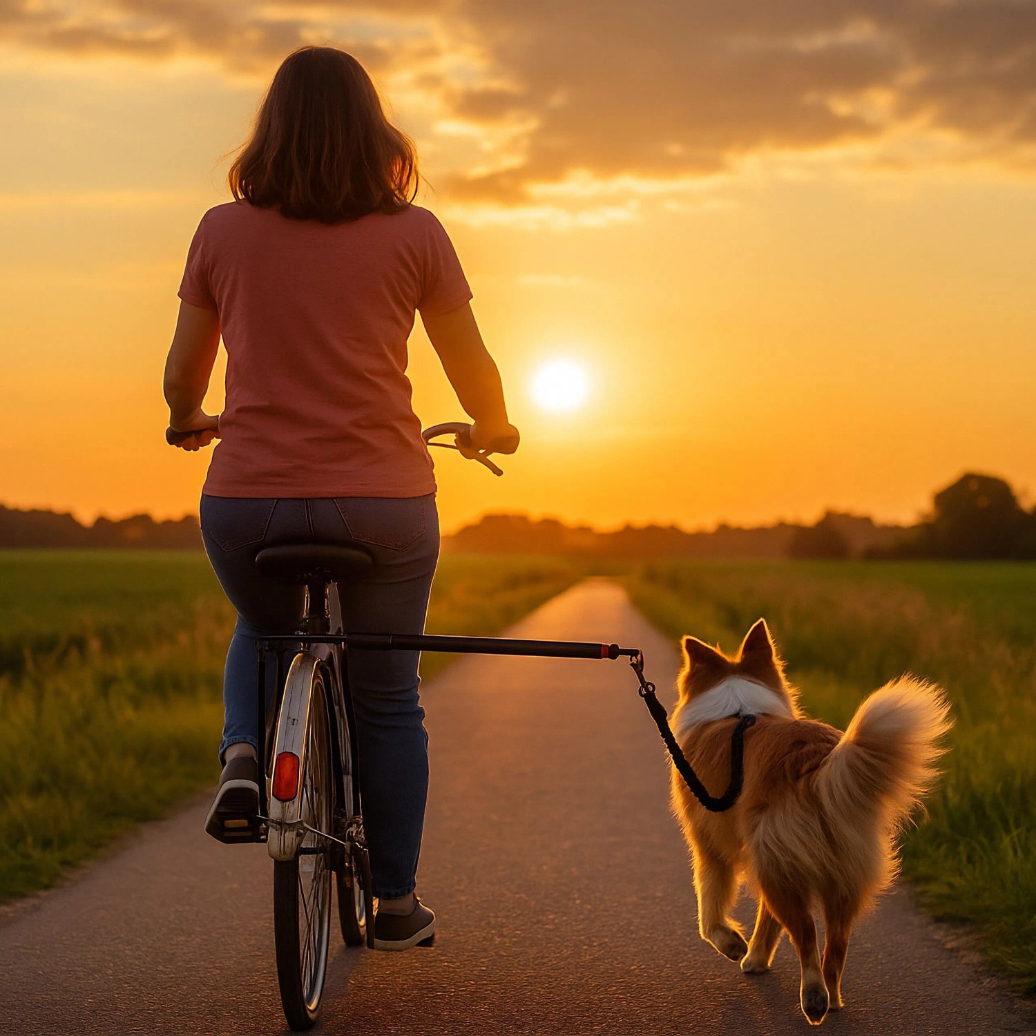 Relaxdays Fahrradleine für Hunde Stahl Kunststoff Schwarz Abstandshalter Rutschfest Flexibel 3 x 5,5 x 107 cm 0,6 kg_2