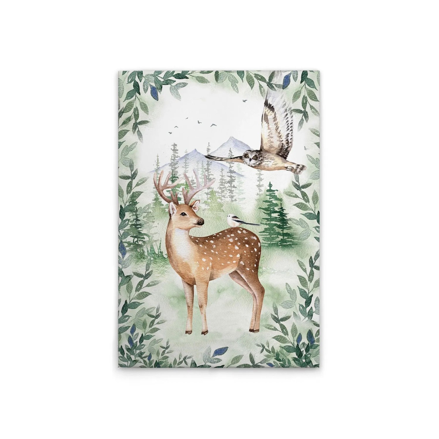 Tadessi Leinwandbild - M1-No.50610 - Waldtiere - 40 x 60 cm - Hochformat