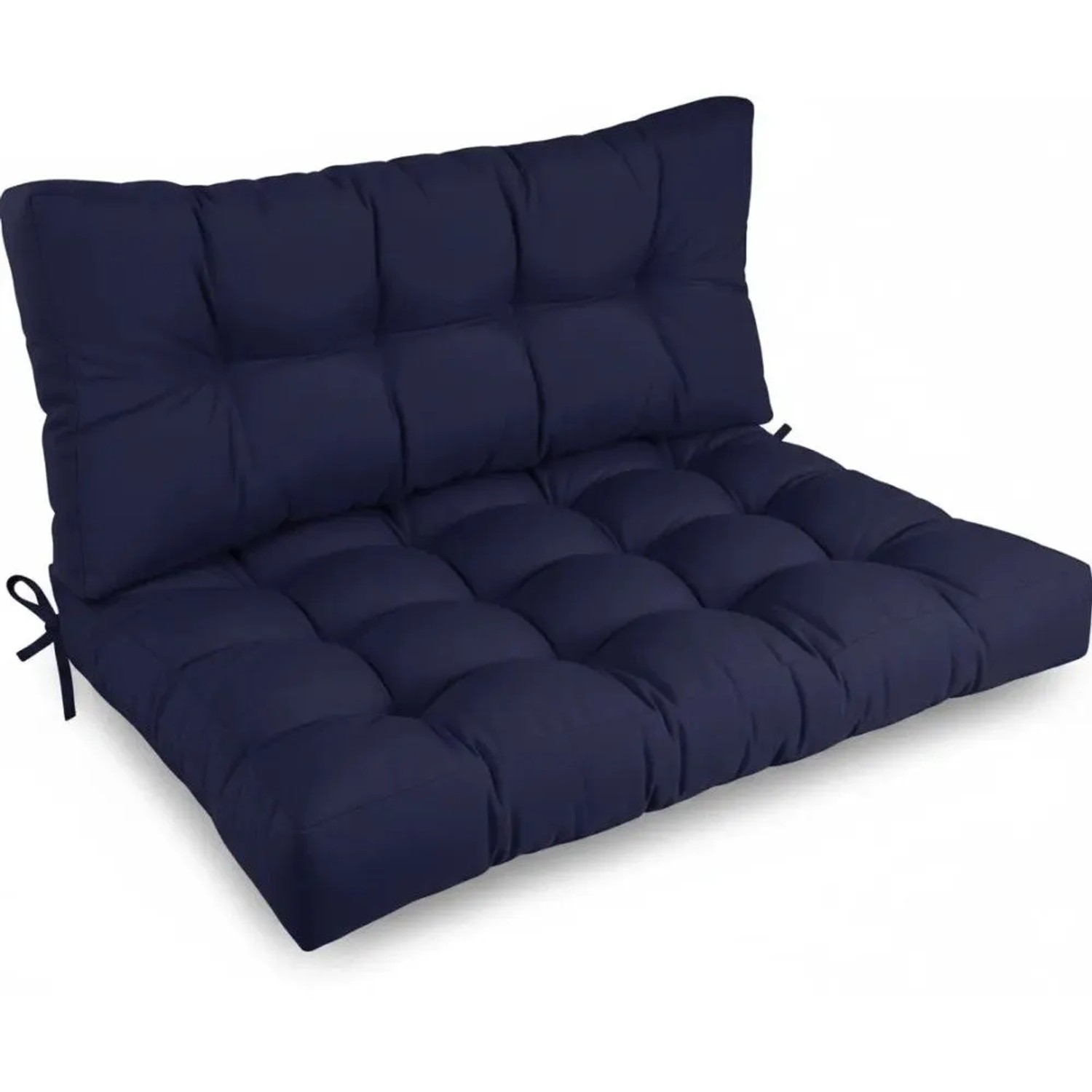 Beautissu ECO Style Palettenkissen Sitz 120x80x15cm Dunkelblau + Rücken 1tlg