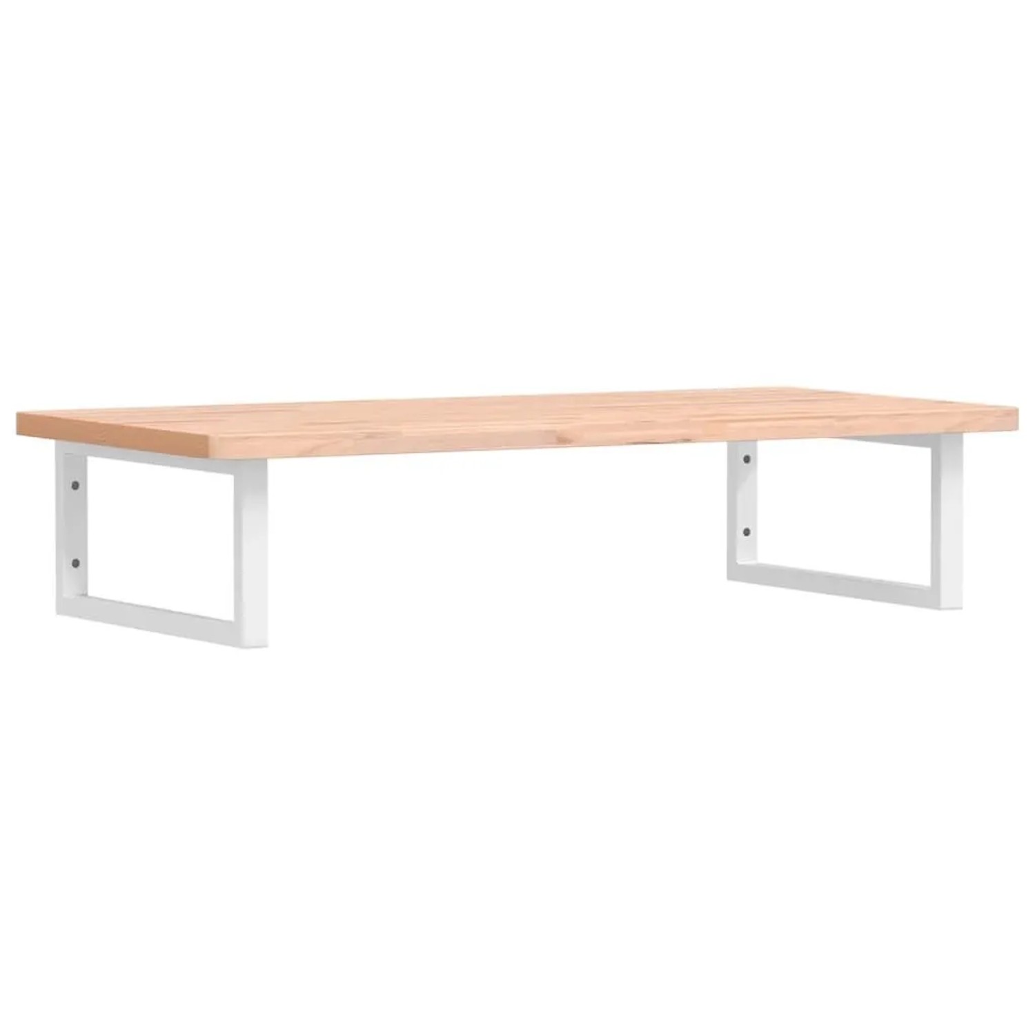 vidaXL Waschbeckenregal Wandmontage Stahl und Massivholz Buche 3302432