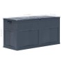 VidaXL Garten-Aufbewahrungsbox, 320 L, Schwarz, Kunststoff mit Holzoptik, abschließbar.