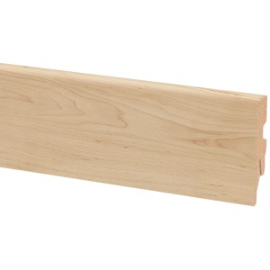 Sockelleiste Buche Swaran, 60 mm hoch, zur Wandbefestigung.