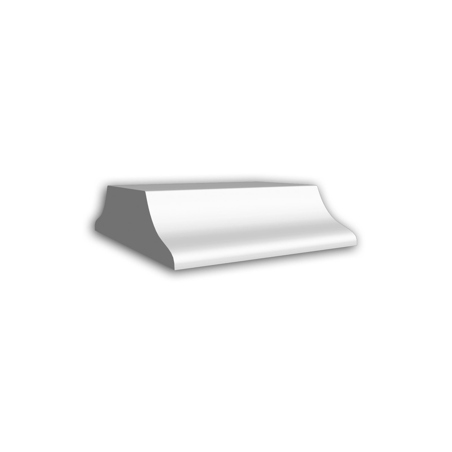 PROFHOME 478101 Sohlblock Außenstuck Balustrade Fassaden Element 24 cm x 18,4 cm x 6 cm Weiß