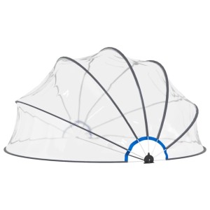 Transparente Furnicato Pool Kuppel 440x220 cm zum Schutz vor Schmutz und Wetter.