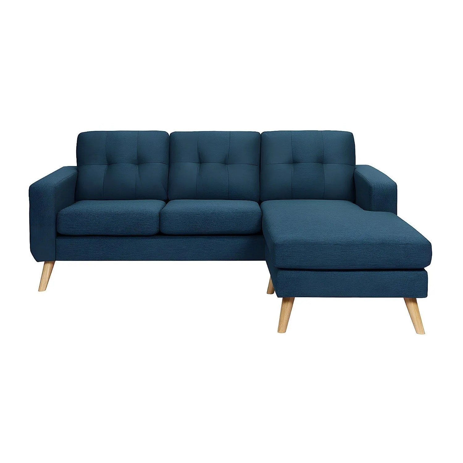 Vente-unique Sofa Ohne Schlafmöglichkeit Bartolome Blau 198 cm