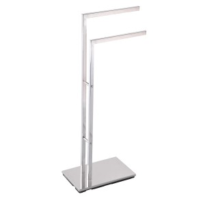 MSV Handtuchständer Santa Catarina, Stahl verchromt, mit zwei Stangen. Freistehend.