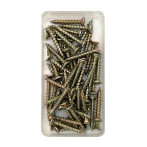 25 Rinnenträgerschrauben, verzinkt, aus Edelstahl zur Befestigung von Dachrinnen.