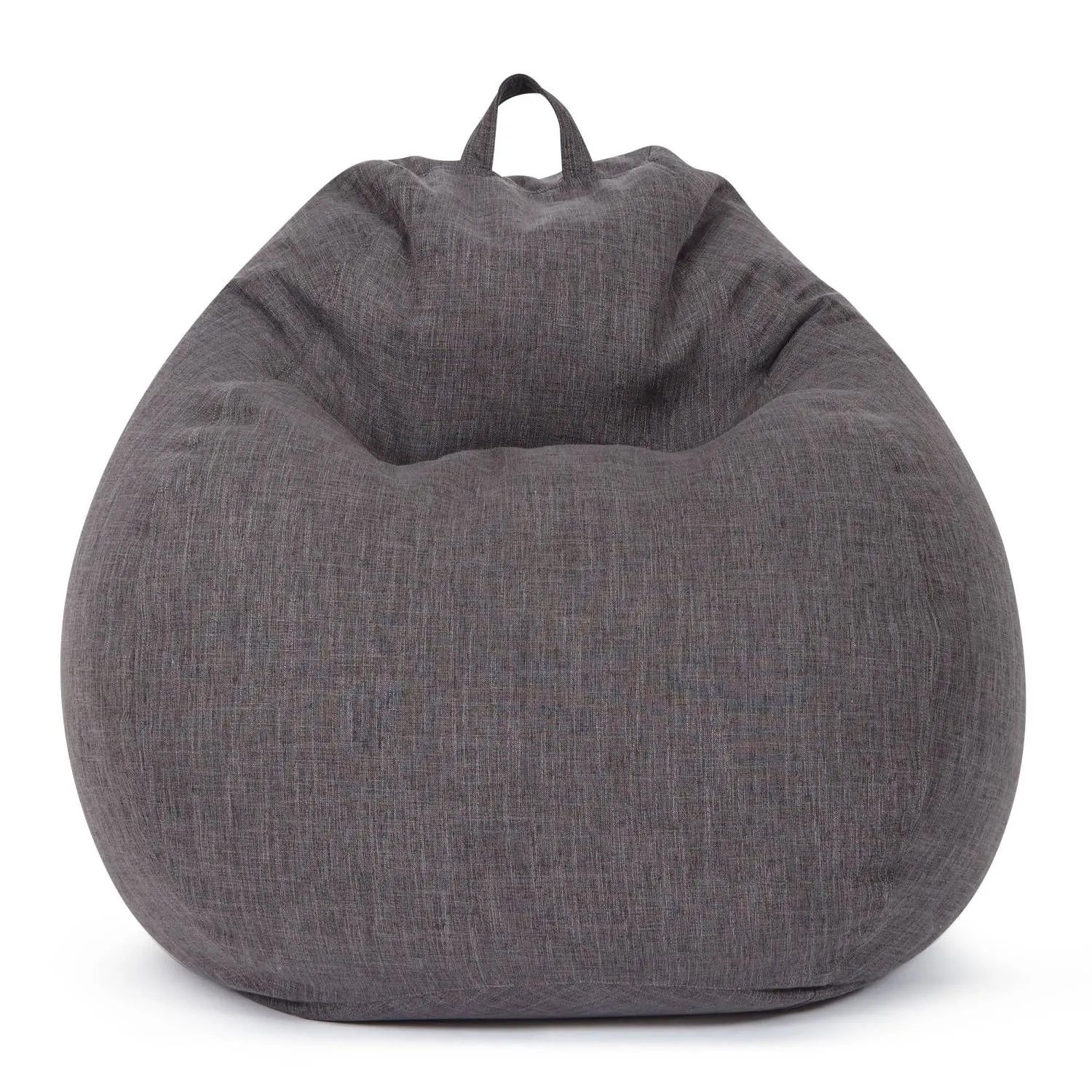 Green Bean Sitzsack Home, 80 x 90 x 50 cm Linen Waschbarer Bezug mit EPS-Perlen-Füllung Dunkelgrau